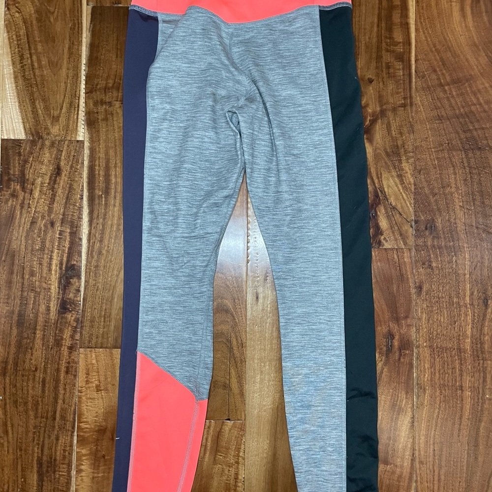 Nike Dri-Fit Colorblock Leggings - Gray, Black, Purple and Pink - Picture 4 of 9